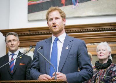 Prince Harry speaks at the launch event