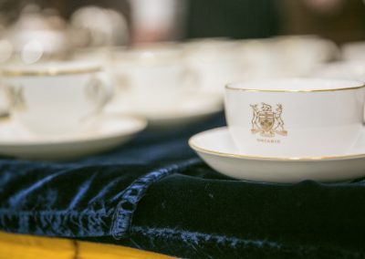 Tasses de thé pour l’événement de lancement.