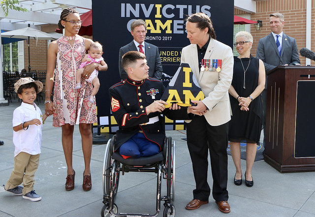 Invictus Games Toronto 2017 Flag Handover, USA to Canada